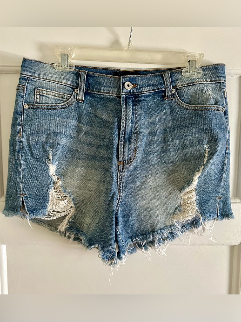 Kendall + Kylie Distressed Denim Shorts size 13/31
